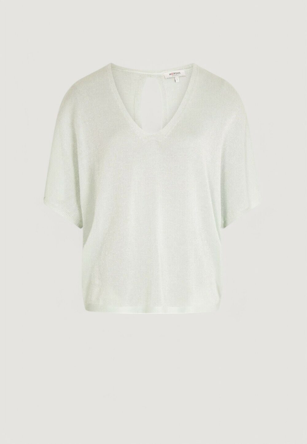 Maglia in filo manica corta Morgan De Toi Verde - Foto 3