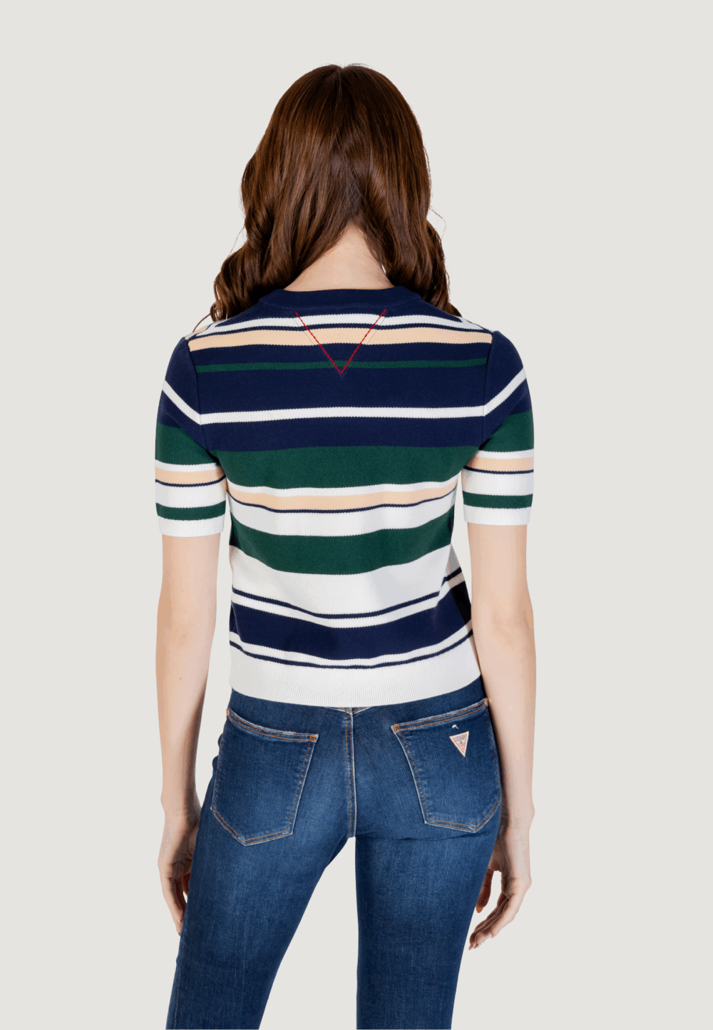 Maglia in filo manica corta Tommy Hilfiger sailing top mult Blu - Foto 2