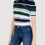 Maglia in filo manica corta Tommy Hilfiger sailing top mult Blu - Foto 1