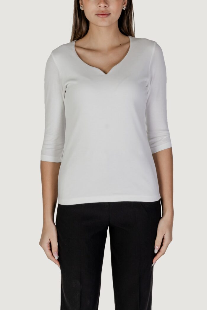 T-shirt Street One heart neck ada 3/ Bianco