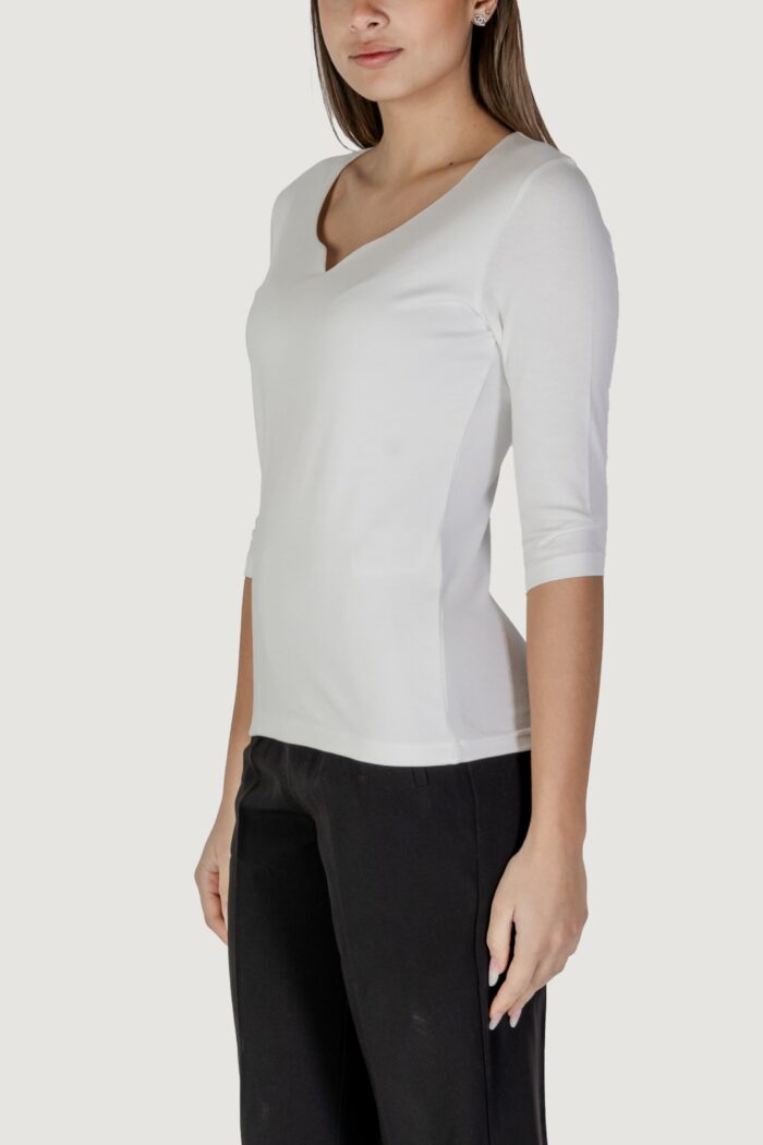 T-shirt Street One heart neck ada 3/ Bianco