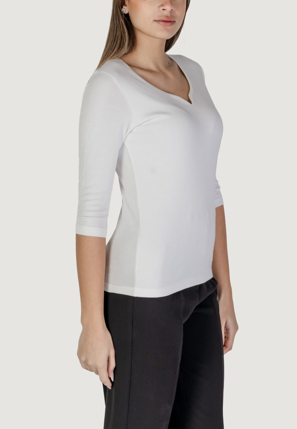 T-shirt Street One heart neck ada 3/ Bianco - Foto 3