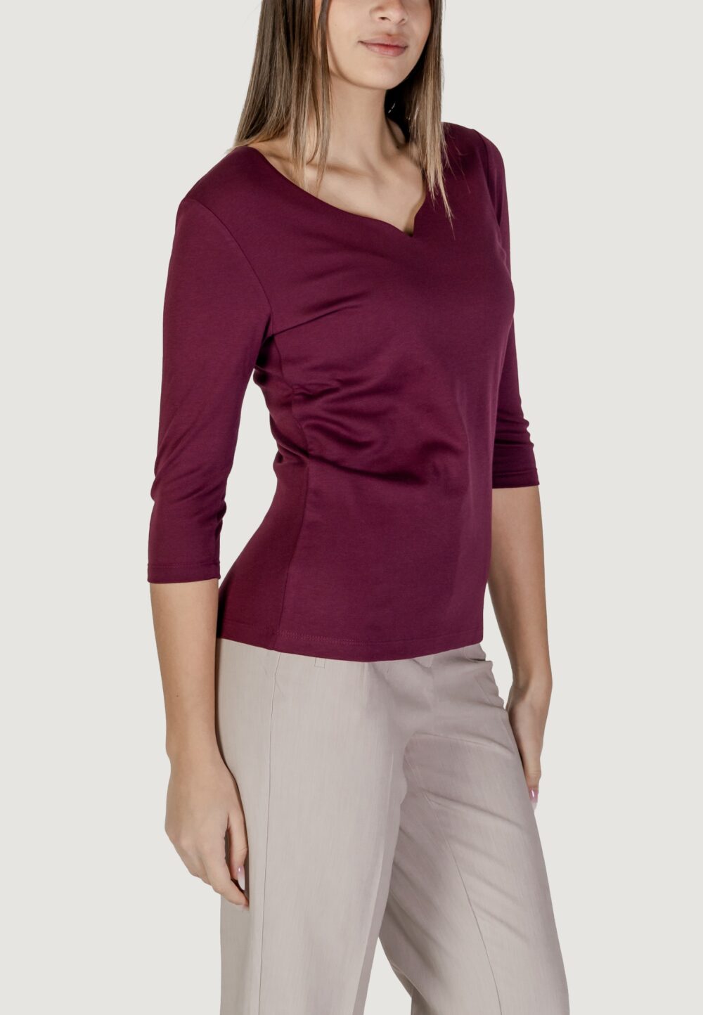 T-shirt Street One heart neck ada 3/ Vinaccia - Foto 3