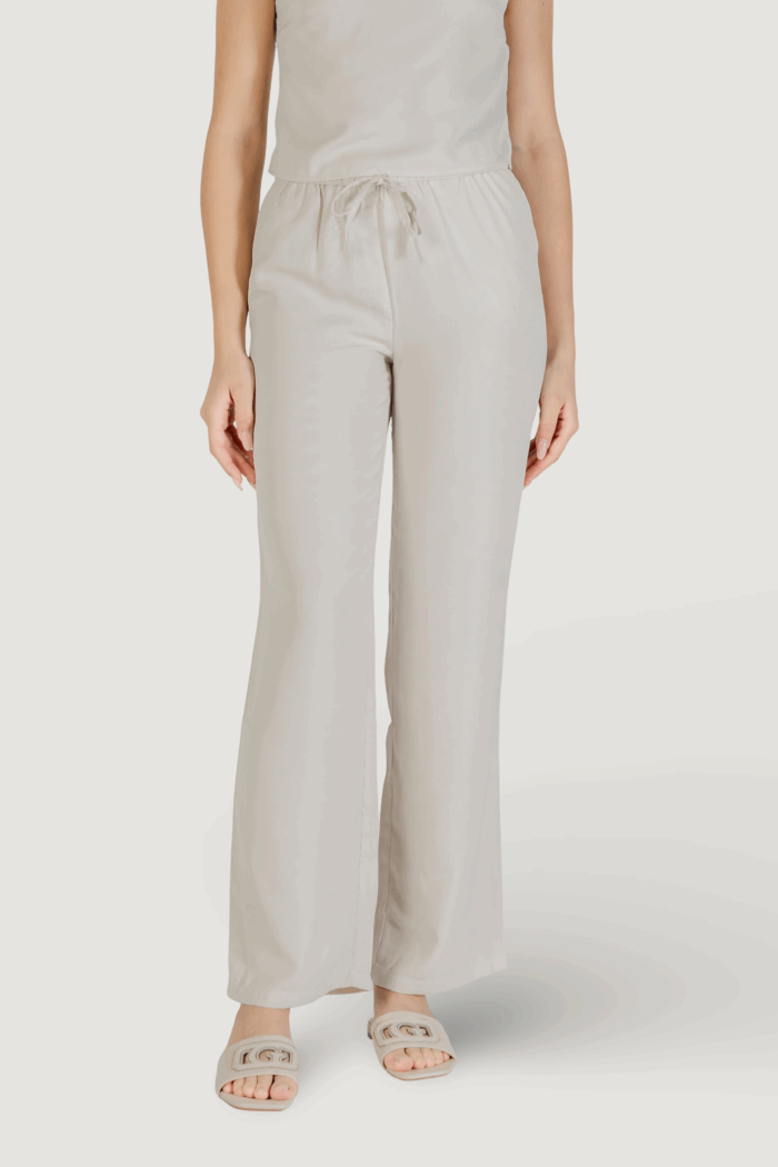Pantaloni a palazzo Only onlthalia life hw string wvn Beige chiaro