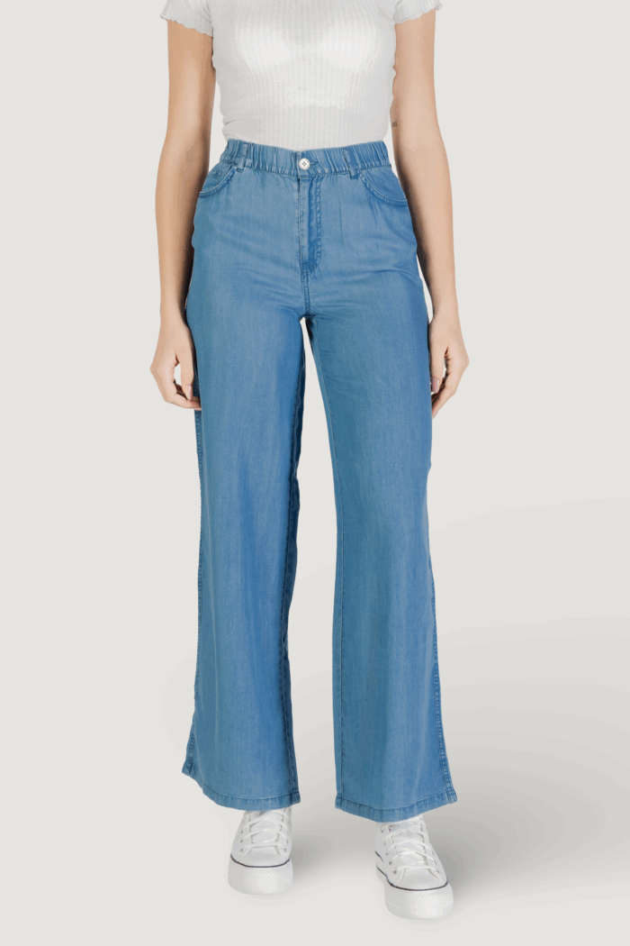 Pantaloni a palazzo Only onlcharis life mw pant cc wvn Denim