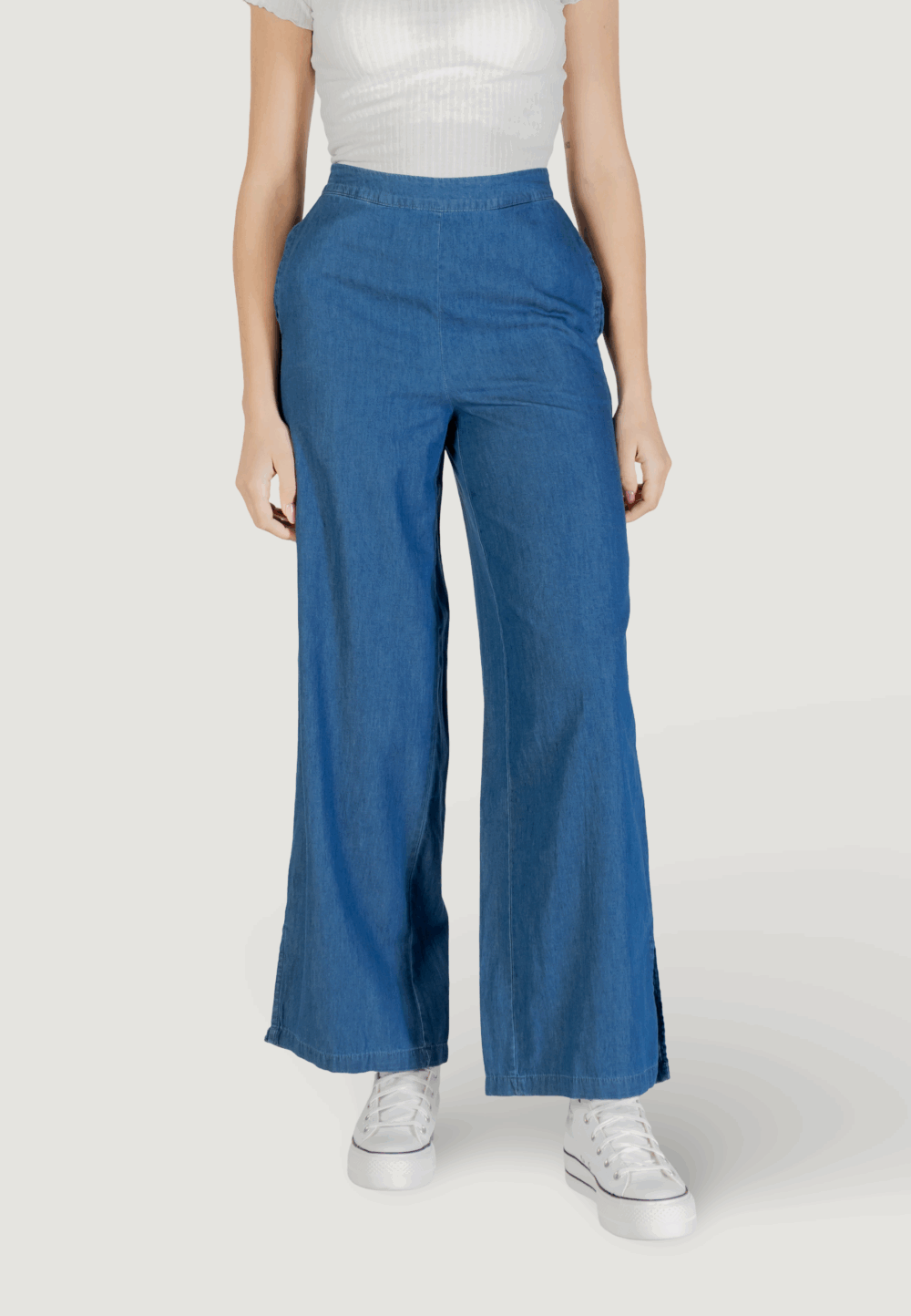 Pantaloni a palazzo Only onlnova azure chiara pant ptm Denim scuro - Foto 1
