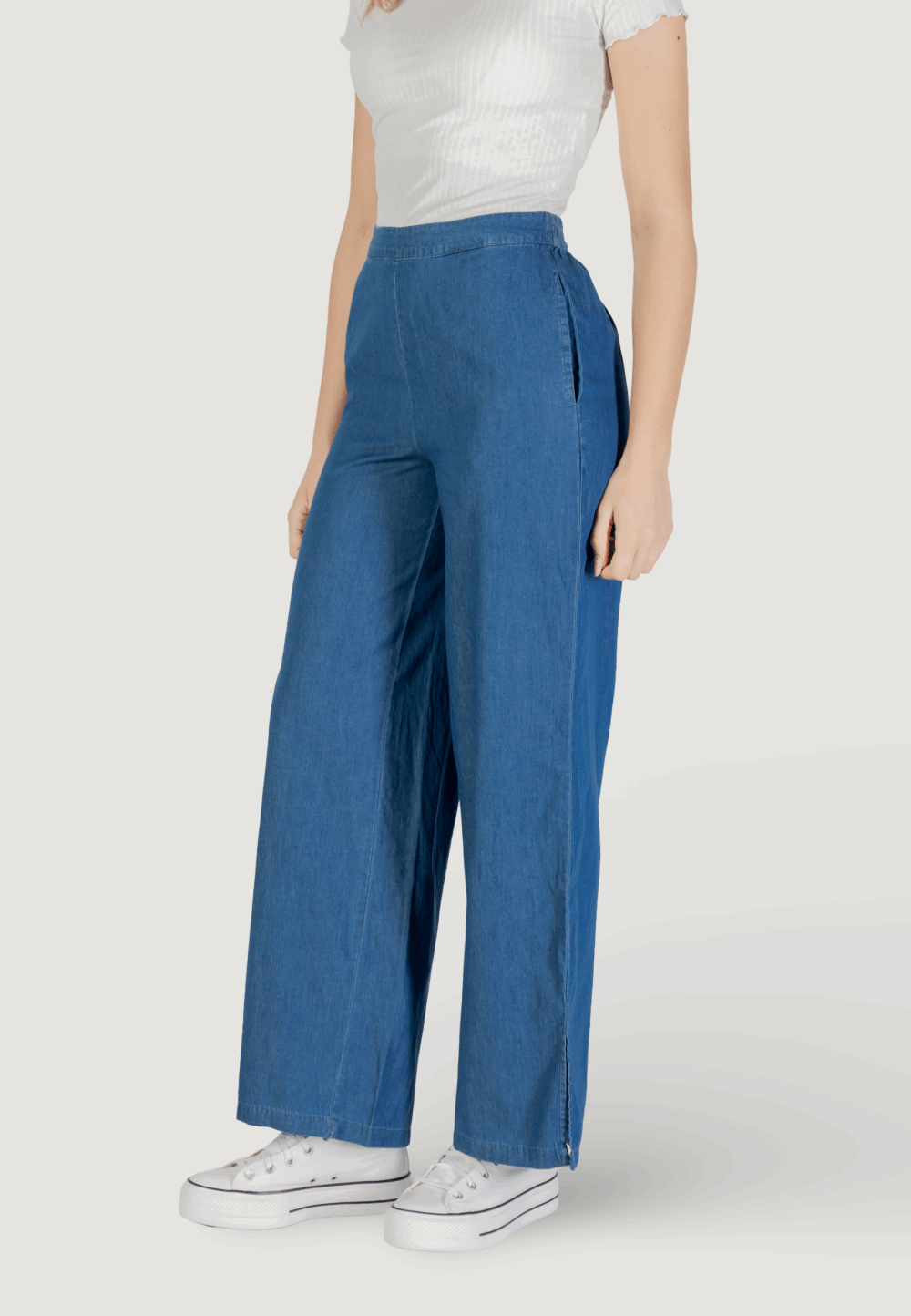 Pantaloni a palazzo Only onlnova azure chiara pant ptm Denim scuro - Foto 2
