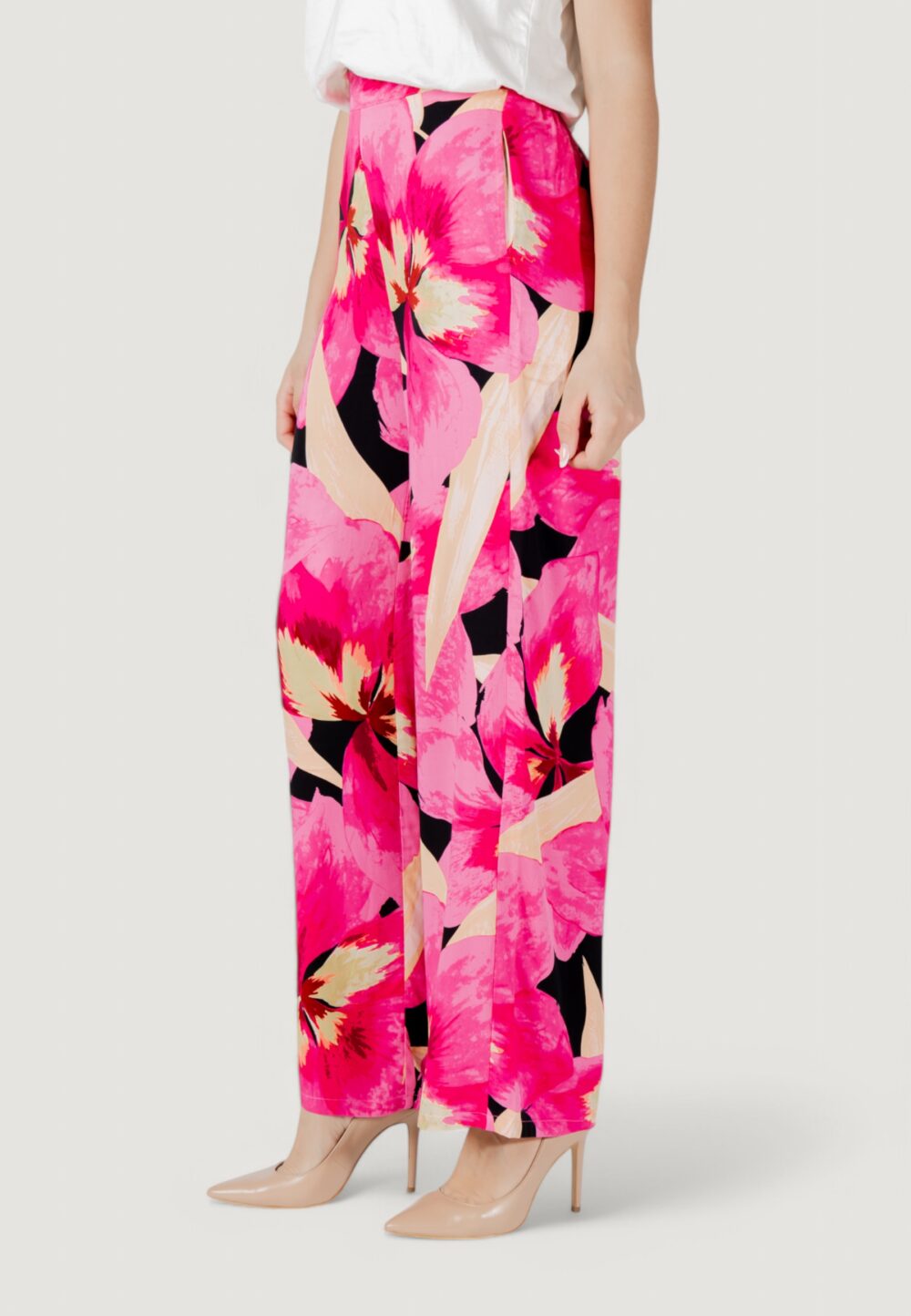 Pantaloni a palazzo Only onlalma life vis palazzo pant aop ptm Fuxia - Foto 2
