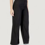 Pantaloni a palazzo Only onlcaro hw linen bl wide pant cc pnt Nero - Foto 1