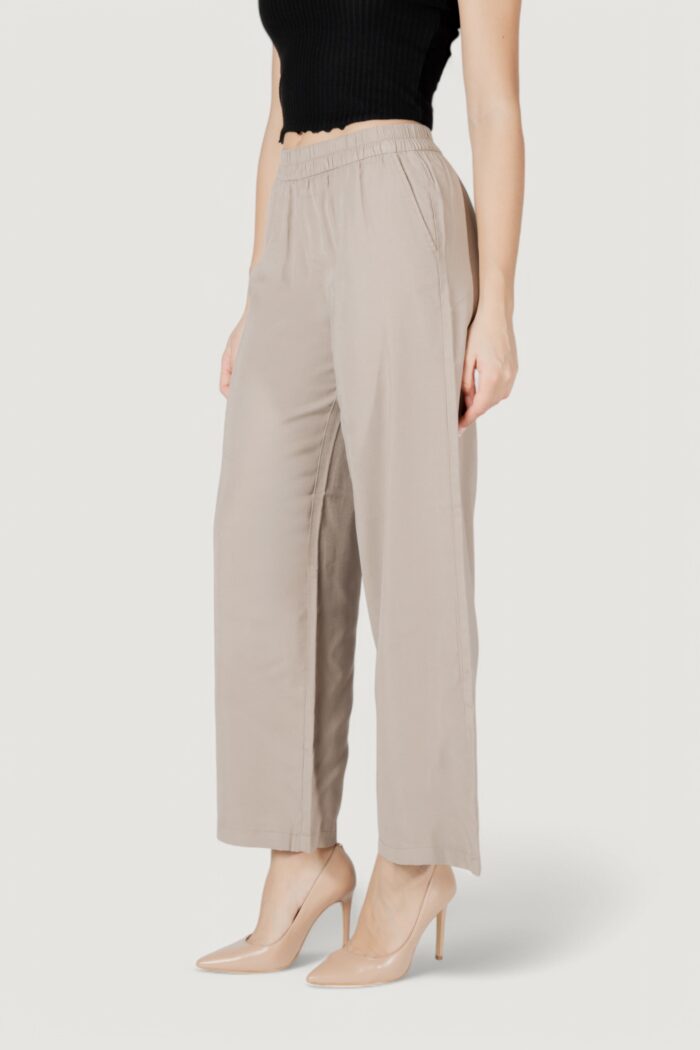 Pantaloni a palazzo Only onlaris life hw pull-up pant cc wvn Taupe
