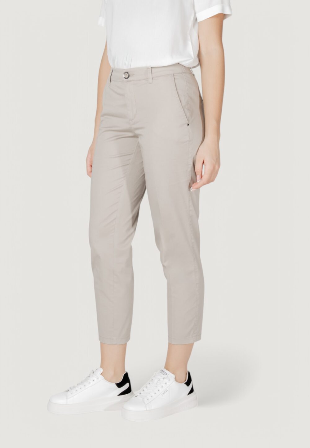 Pantaloni a sigaretta Street One qr chino peach twill co/ea Beige chiaro - Foto 2