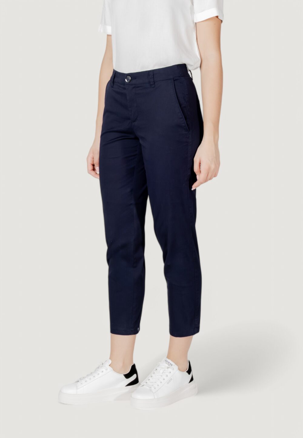 Pantaloni a sigaretta Street One qr chino peach twill co/ea Blu - Foto 2