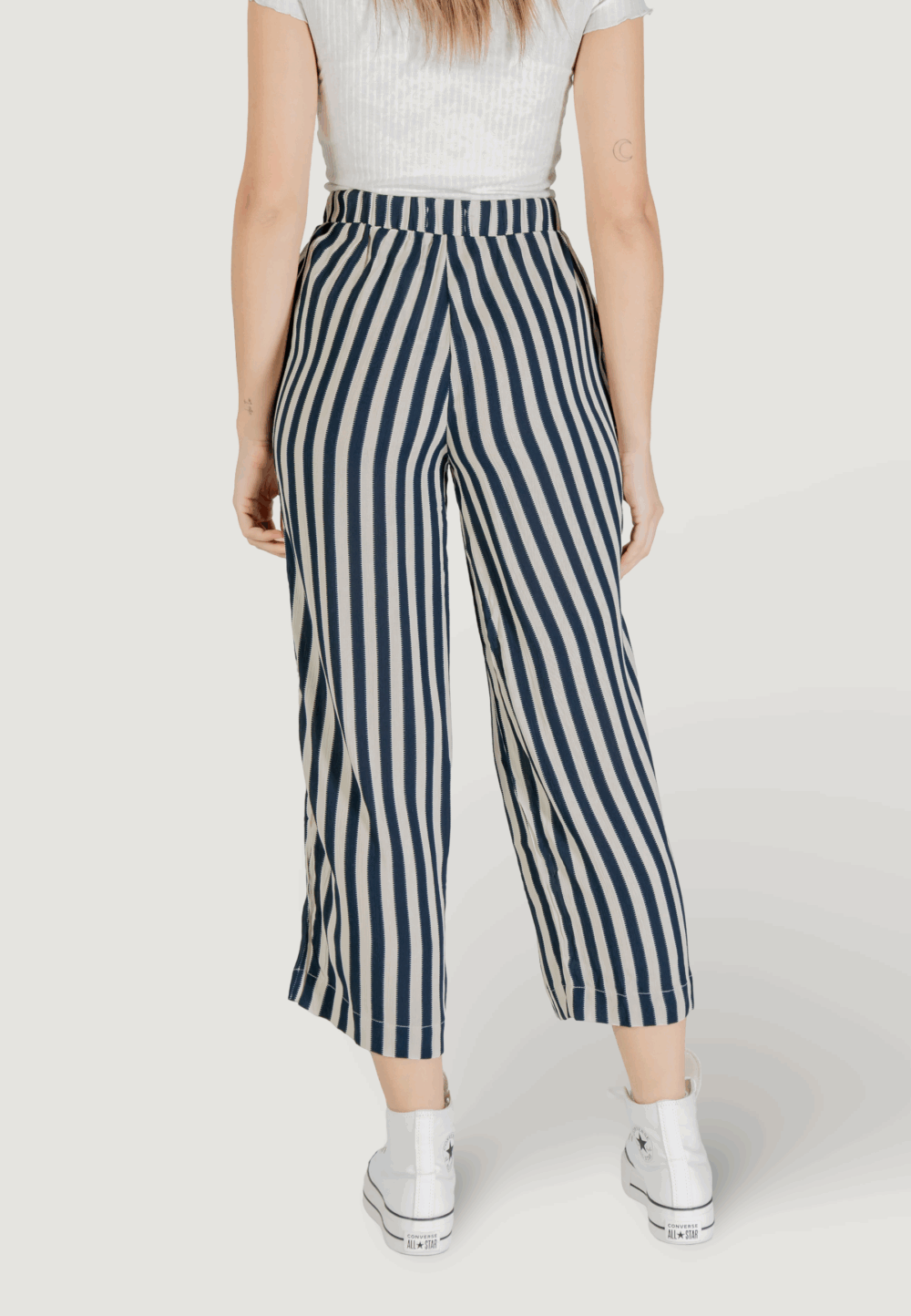 Pantaloni cropped ICHI ihmarrakech aop pa7 Blu - Foto 4