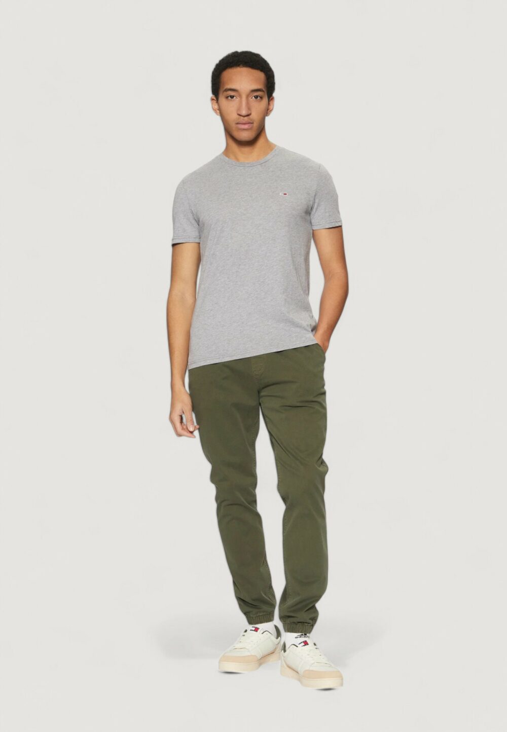 Pantaloni Tommy Hilfiger Jeans tjm austin Verde Oliva - Foto 3