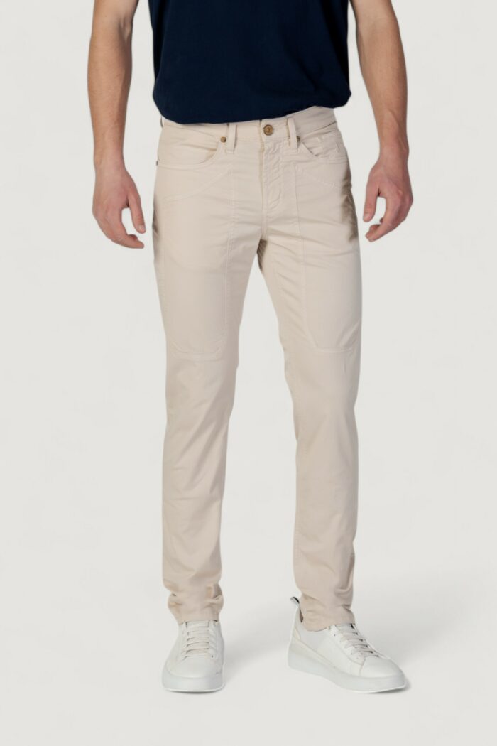Pantaloni slim Jeckerson john 5 tasche toppa Beige chiaro