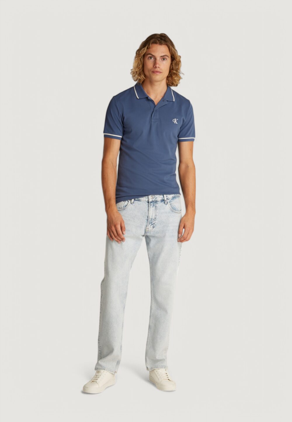Polo manica corta Calvin Klein Jeans tipping slim polo Indigo - Foto 3
