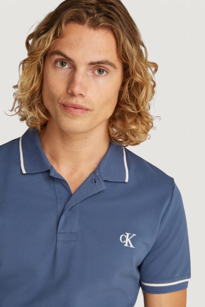 Polo manica corta Calvin Klein Jeans tipping slim polo Indigo