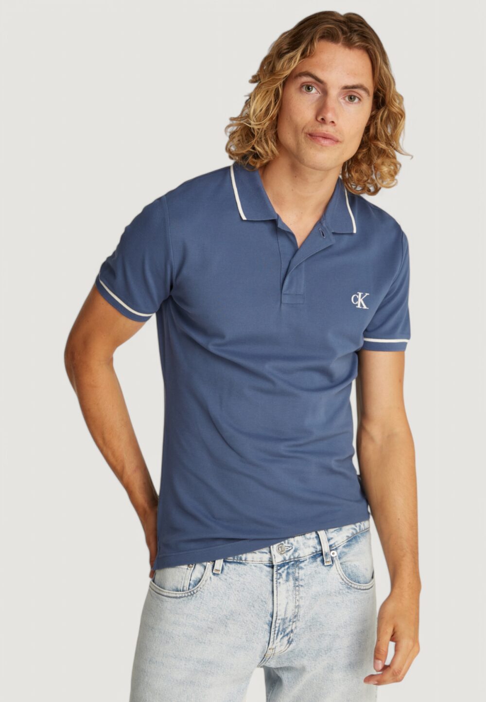 Polo manica corta Calvin Klein Jeans tipping slim polo Indigo - Foto 1