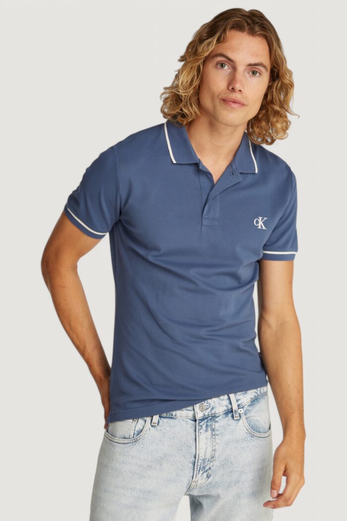 Polo manica corta Calvin Klein Jeans tipping slim polo Indigo