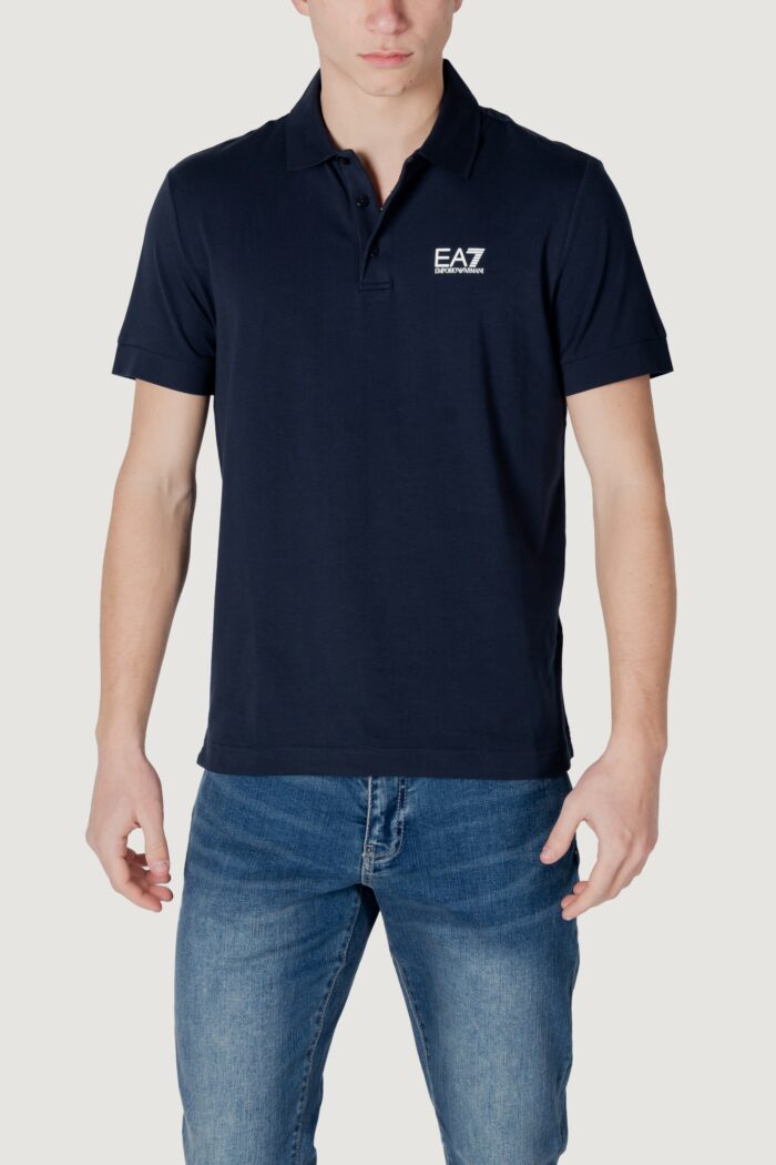 Polo manica corta EA7  Blu