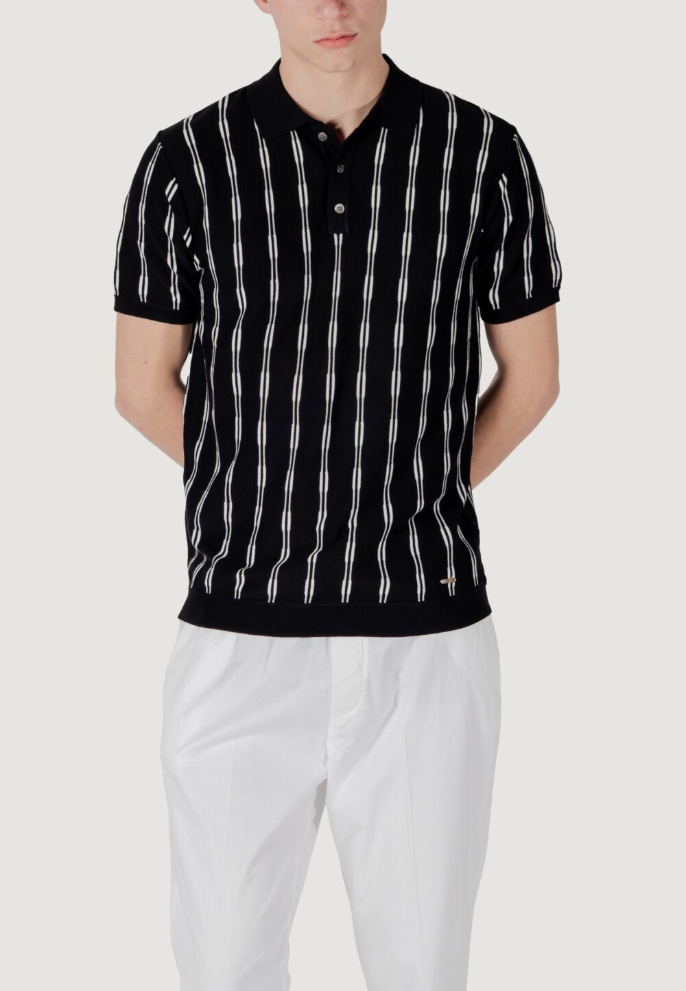 Polo manica corta Gianni Lupo Nero - Foto 1