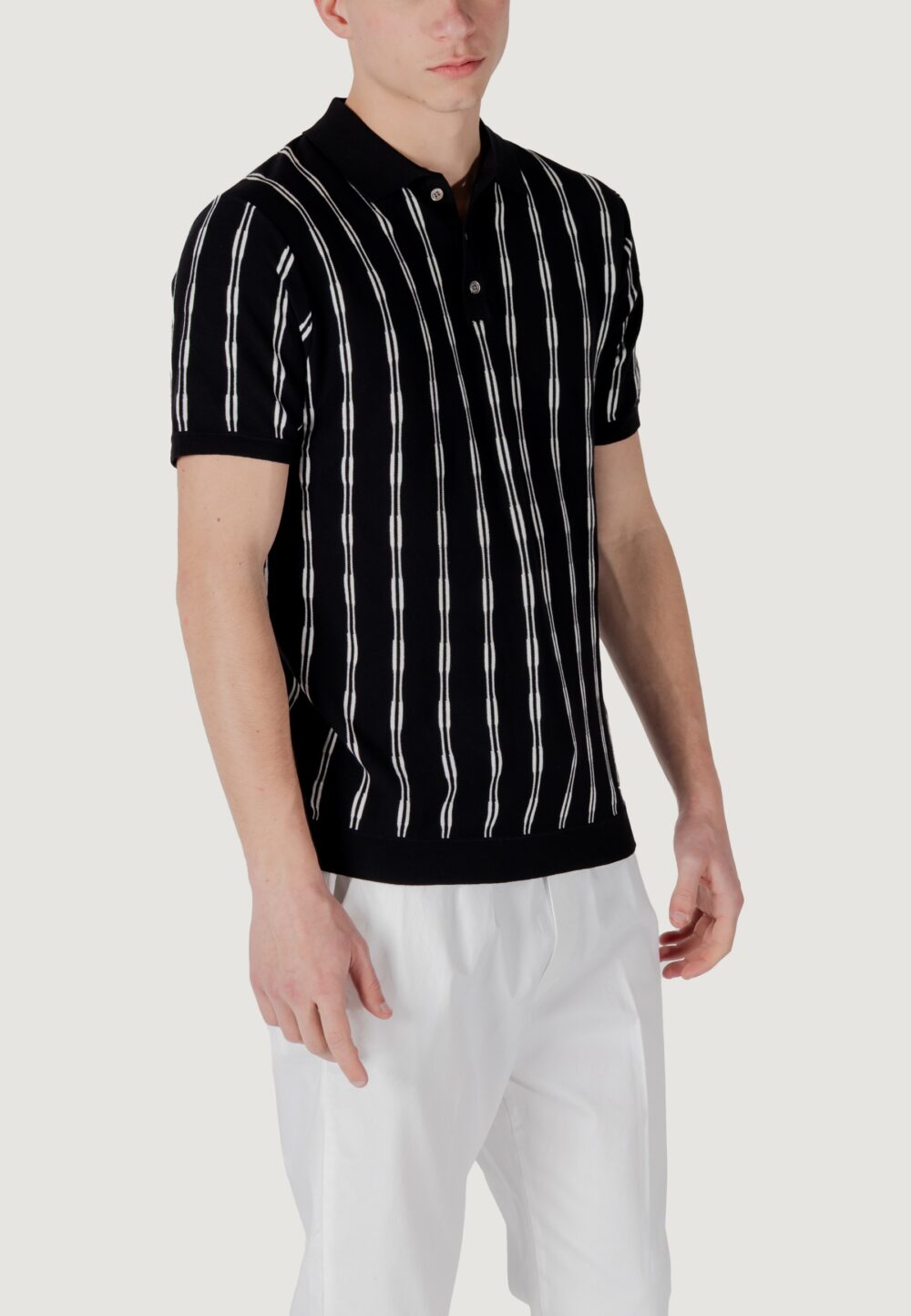 Polo manica corta Gianni Lupo Nero - Foto 3