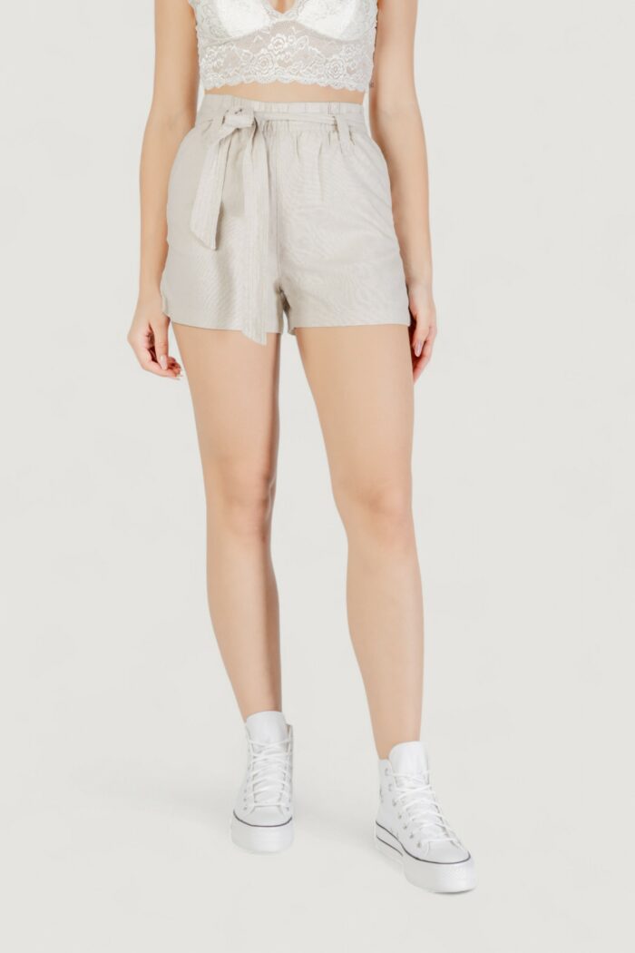 Shorts Only onlcaro hw linen bl belt shorts cc pnt Avorio