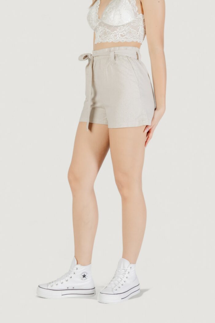 Shorts Only onlcaro hw linen bl belt shorts cc pnt Avorio