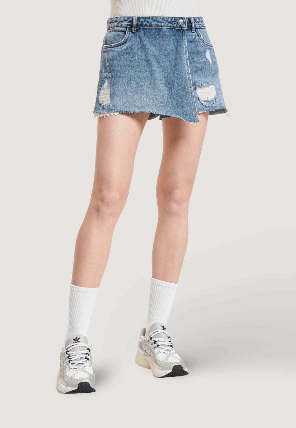 Shorts Only texas Blue Denim Chiaro - Foto 3