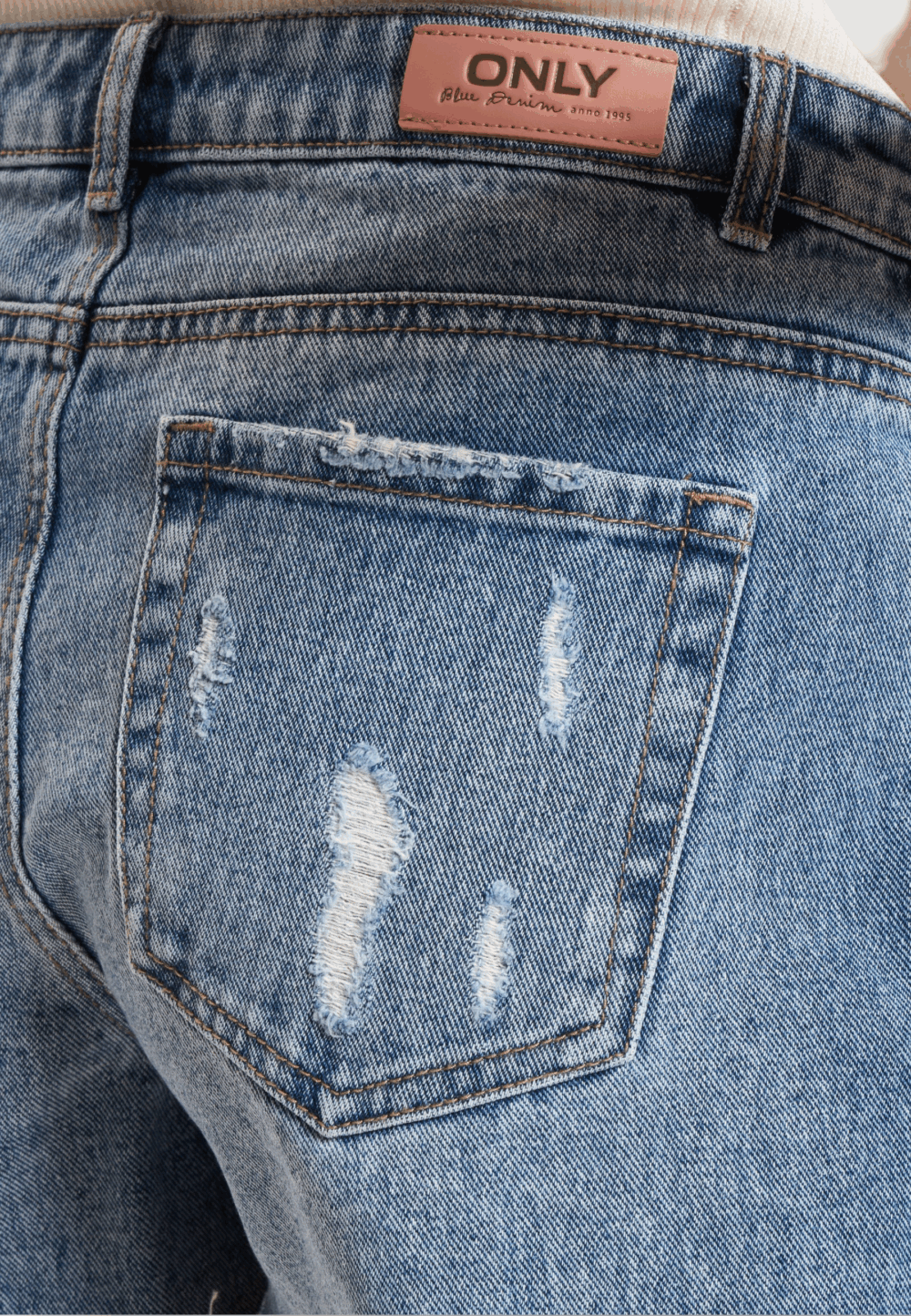 Shorts Only texas Blue Denim Chiaro - Foto 5