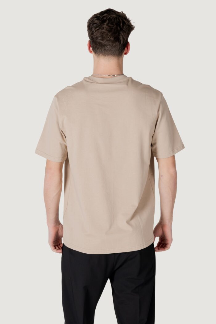T-shirt Antony Morato relaxed fit with matt plastic print Beige