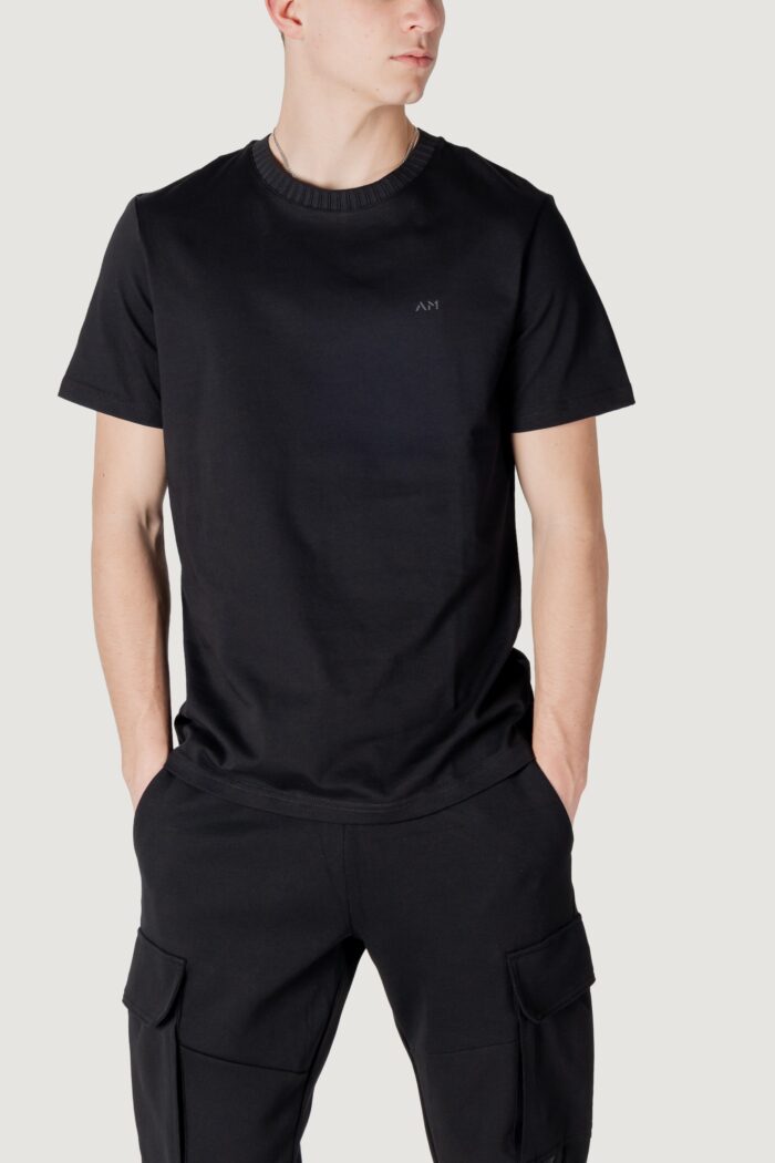 T-shirt Antony Morato regular fit with embroidered logo Nero