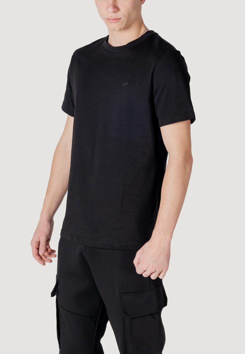 T-shirt Antony Morato regular fit with embroidered logo Nero - Foto 2