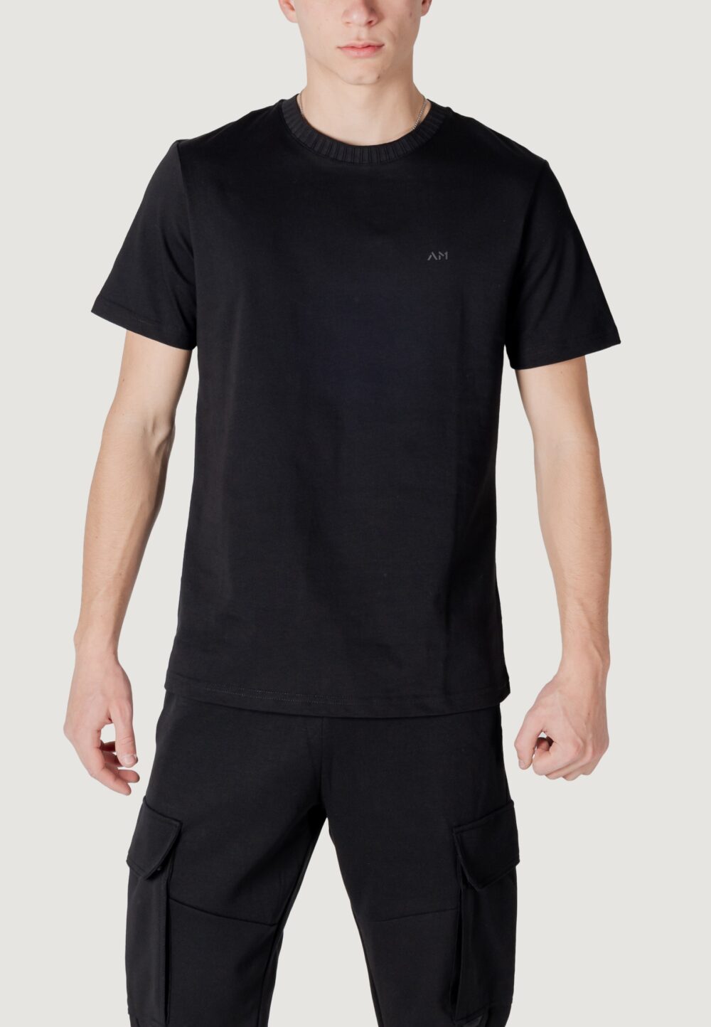 T-shirt Antony Morato regular fit with embroidered logo Nero - Foto 5