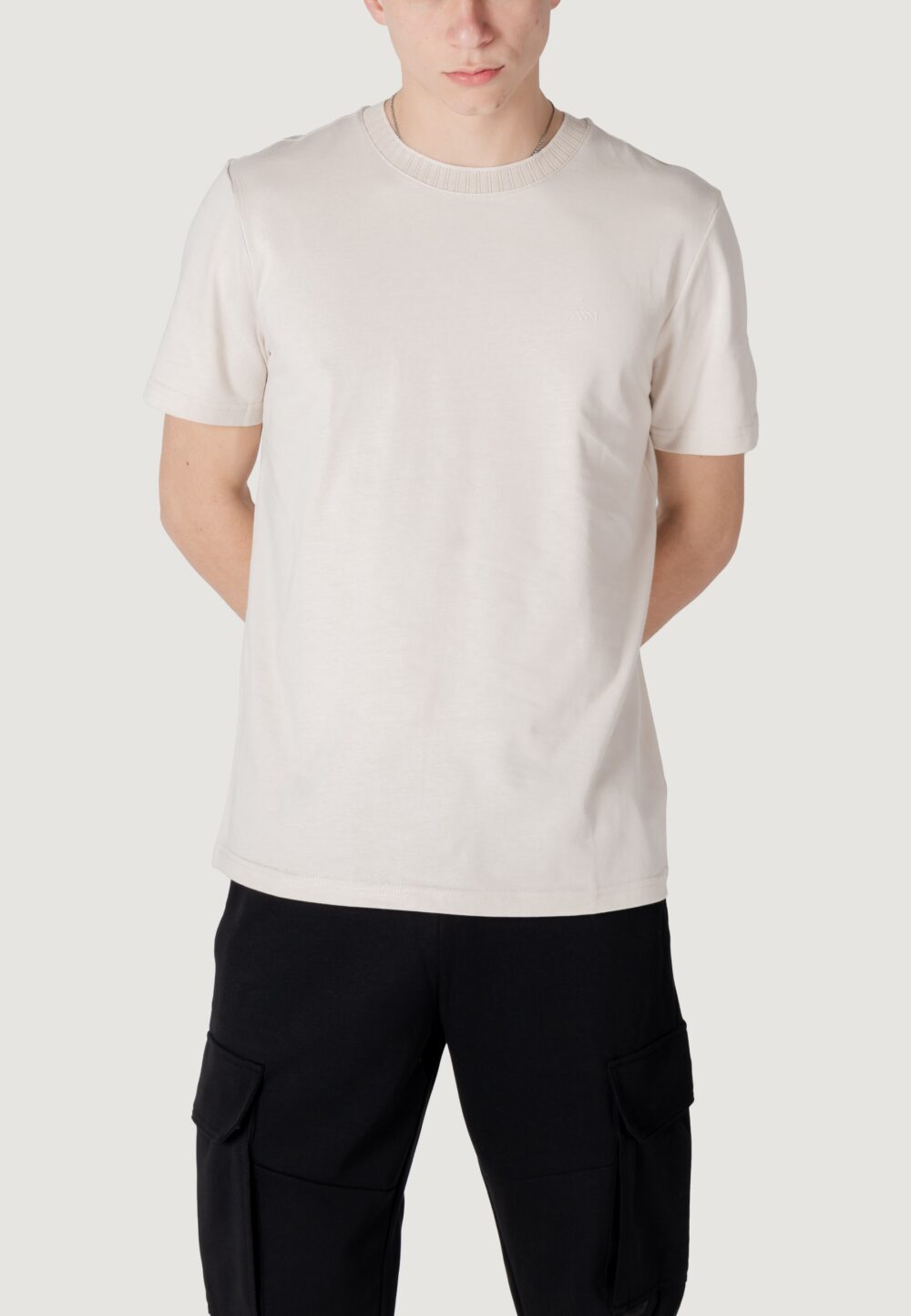 T-shirt Antony Morato regular fit with embroidered logo Panna - Foto 1
