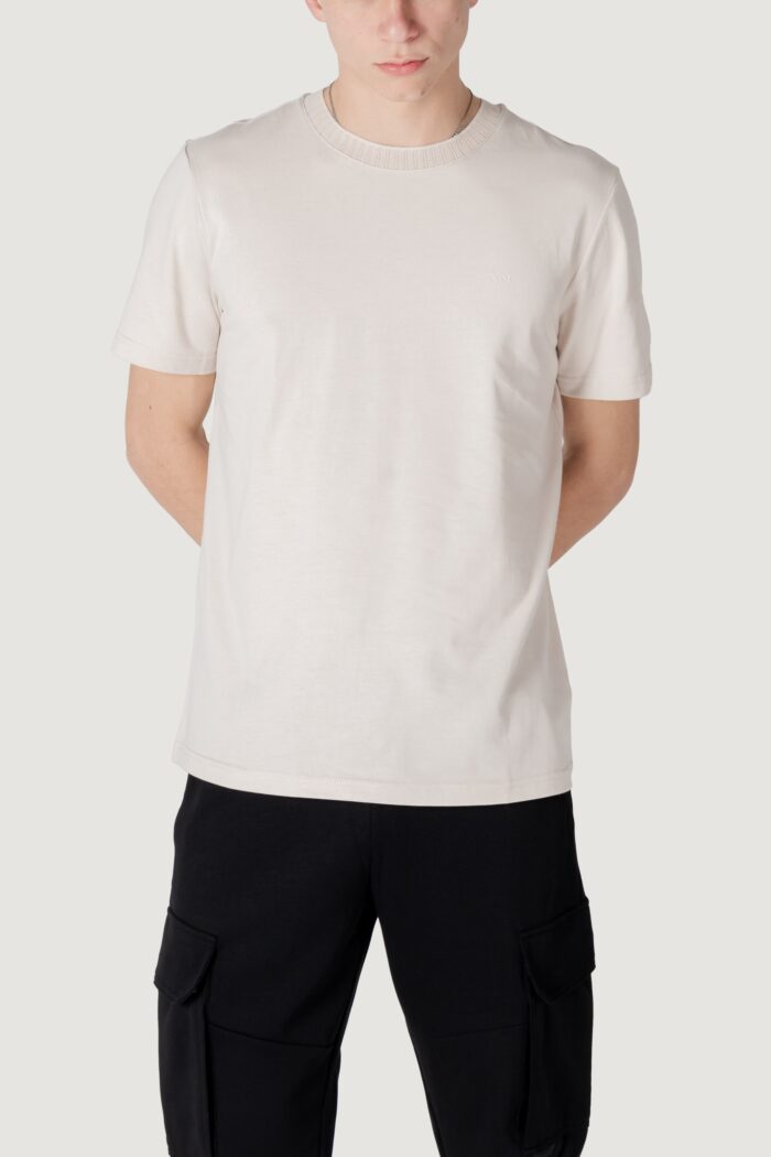 T-shirt Antony Morato regular fit with embroidered logo Panna