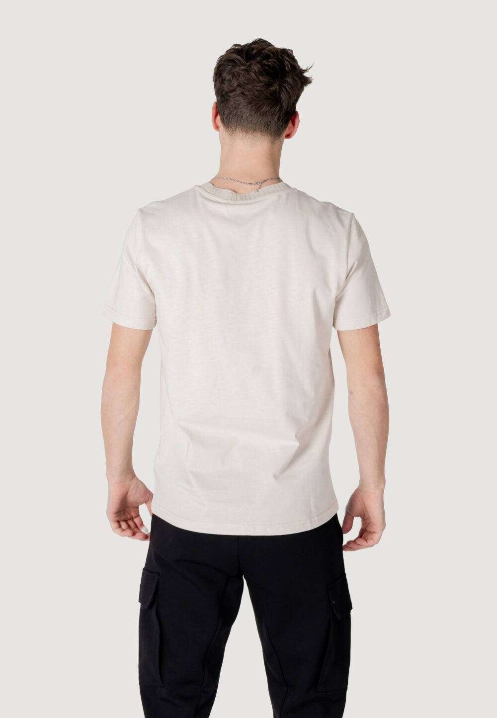 T-shirt Antony Morato regular fit with embroidered logo Panna - Foto 4