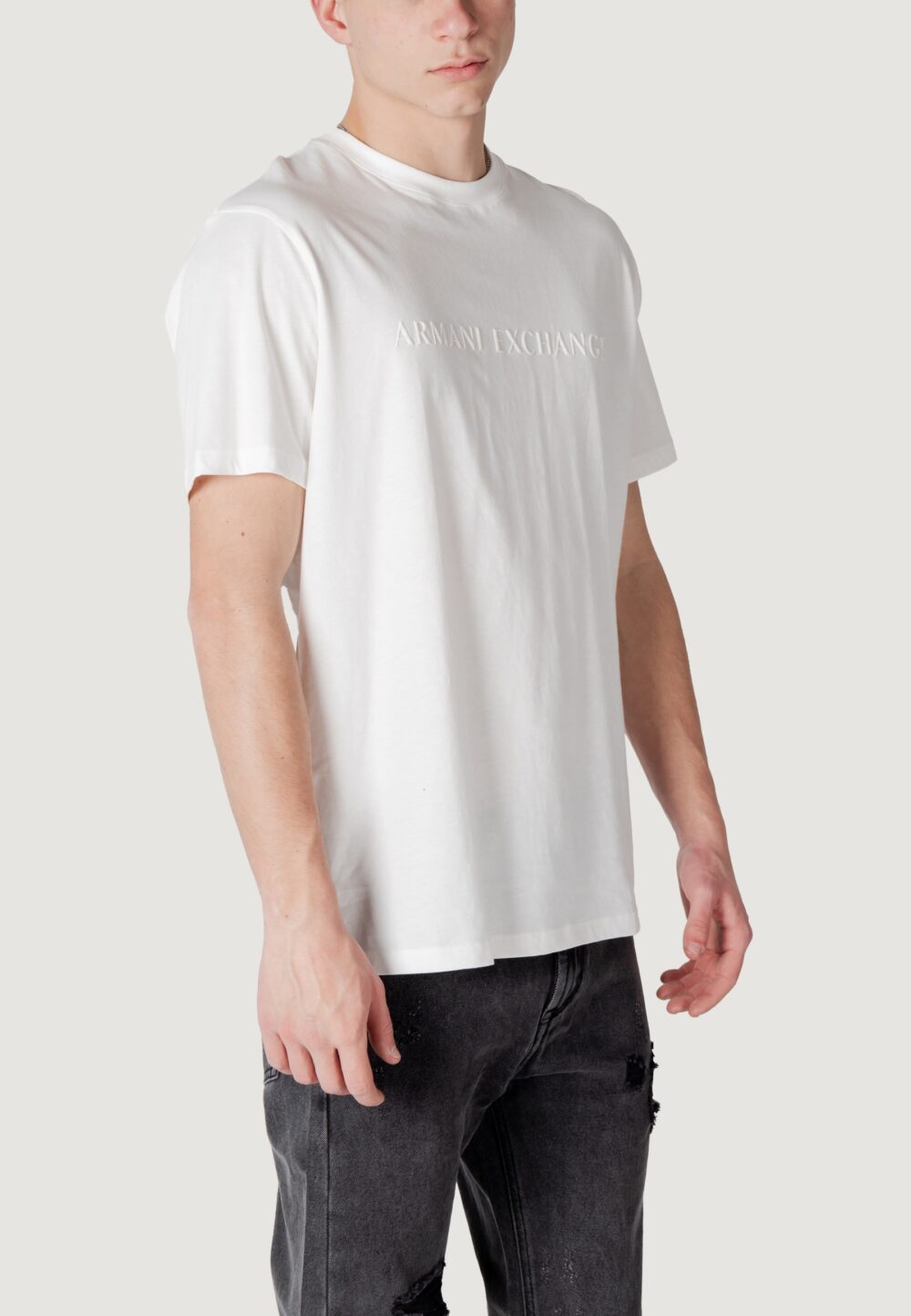 T-shirt Armani Exchange Bianco - Foto 3