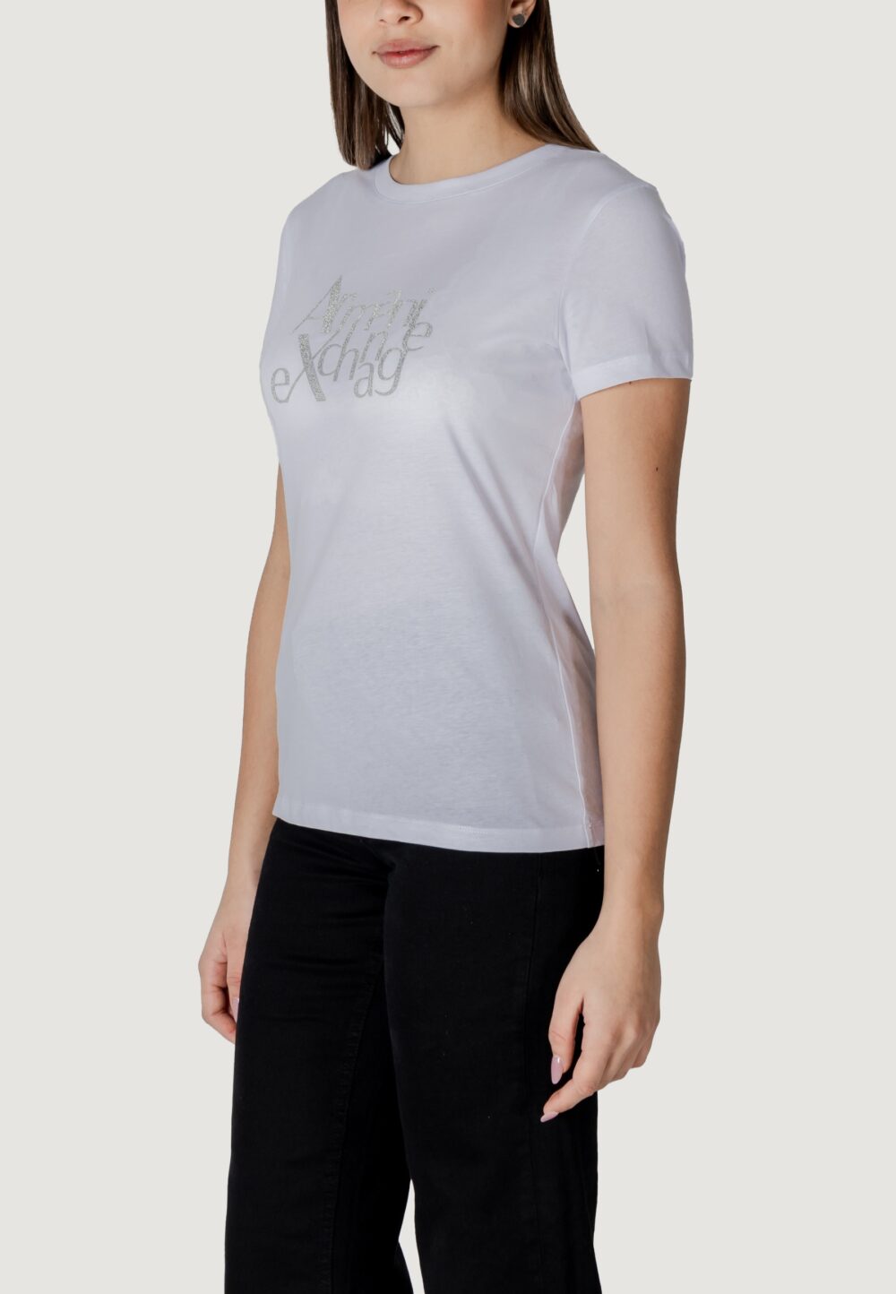 T-shirt Armani Exchange Bianco - Foto 3