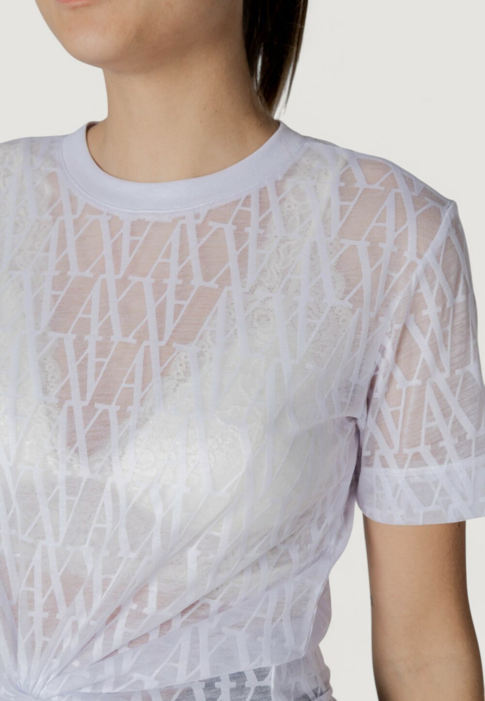T-shirt Armani Exchange Bianco - Foto 2