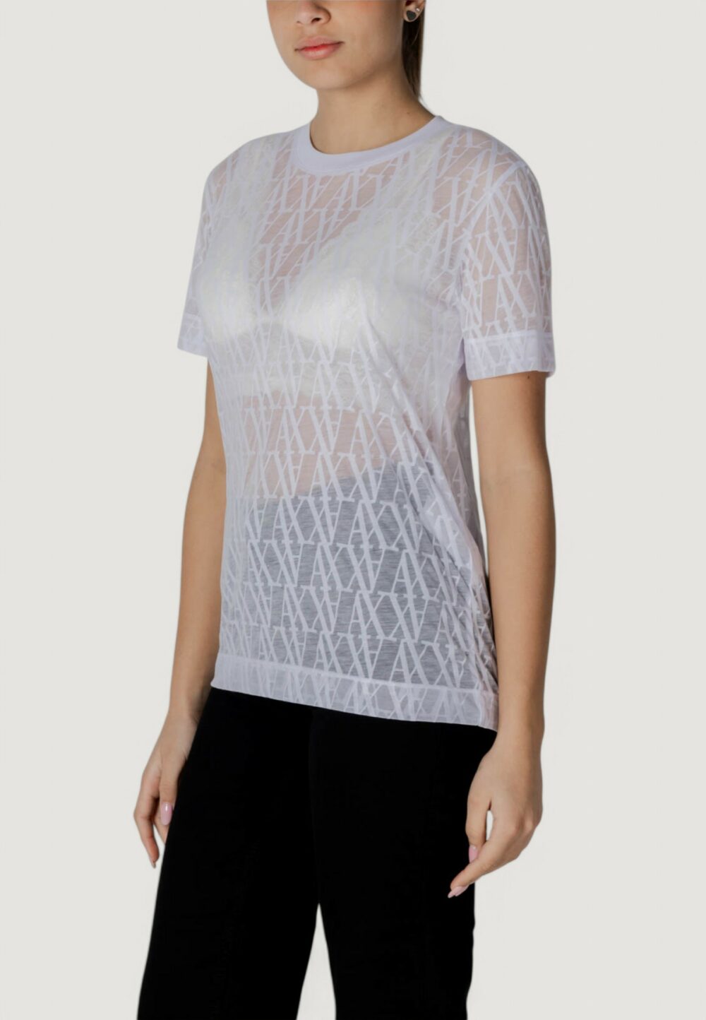 T-shirt Armani Exchange Bianco - Foto 4