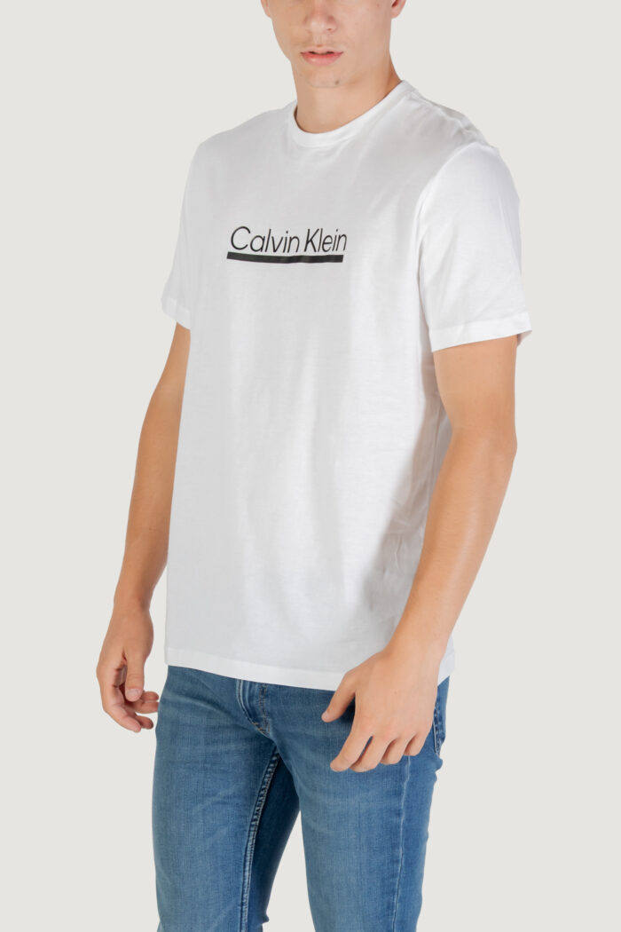 T-shirt Calvin Klein ss 30s eu sp outline Bianco