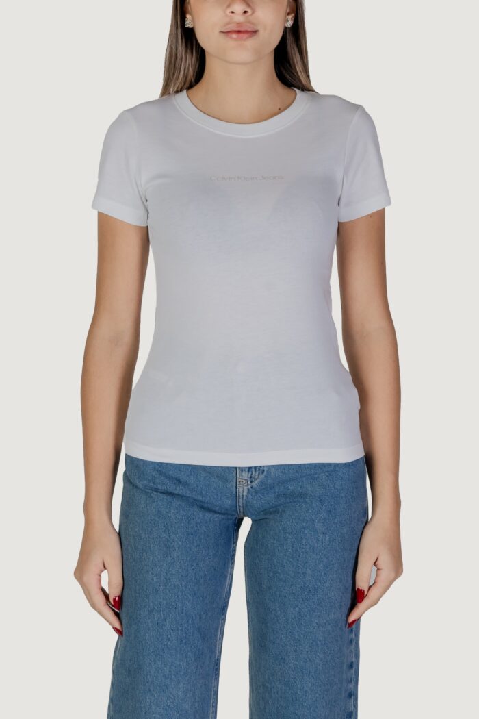 T-shirt Calvin Klein Jeans institutional graphic Bianco