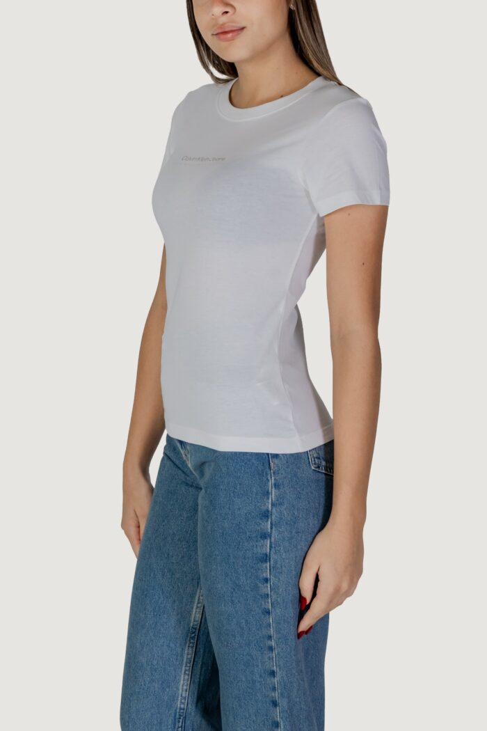 T-shirt Calvin Klein Jeans institutional graphic Bianco