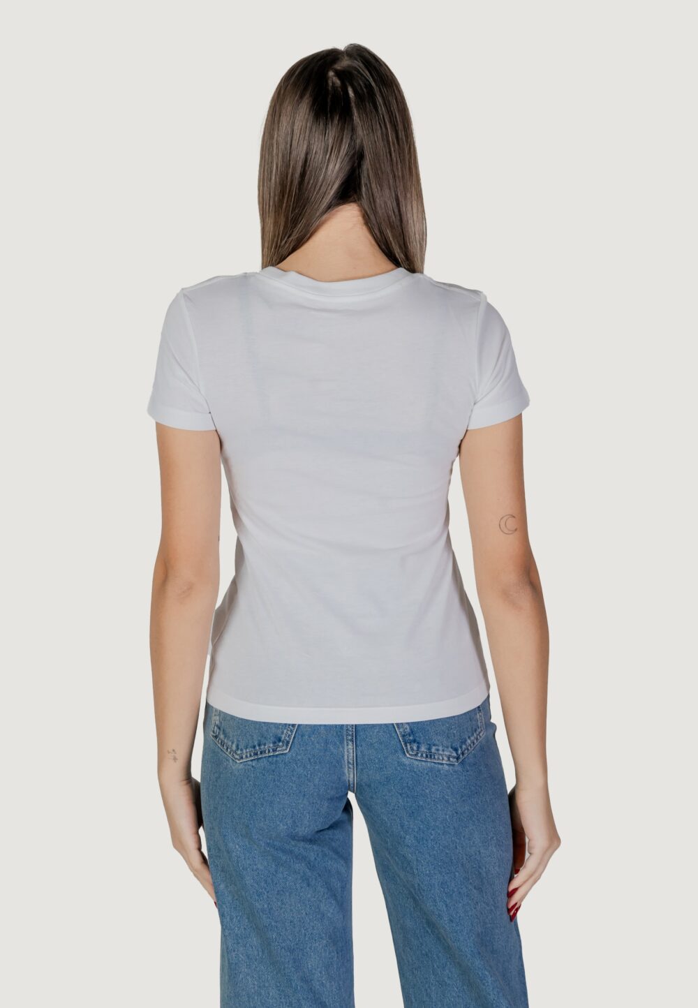 T-shirt Calvin Klein Jeans institutional graphic Bianco - Foto 4