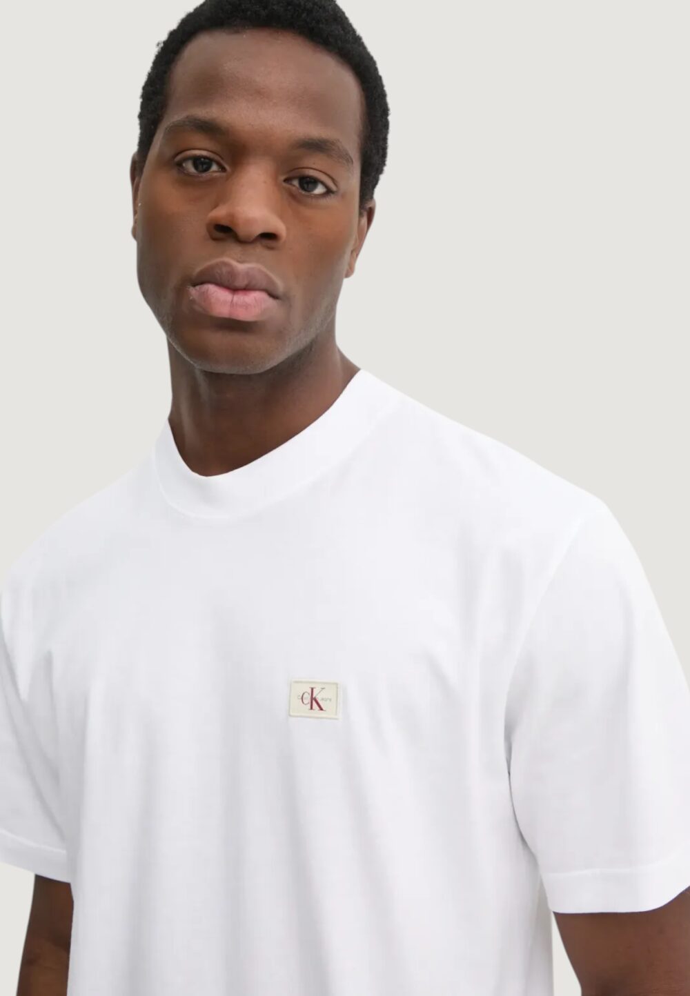 T-shirt Calvin Klein Jeans woven label relaxed Bianco - Foto 2