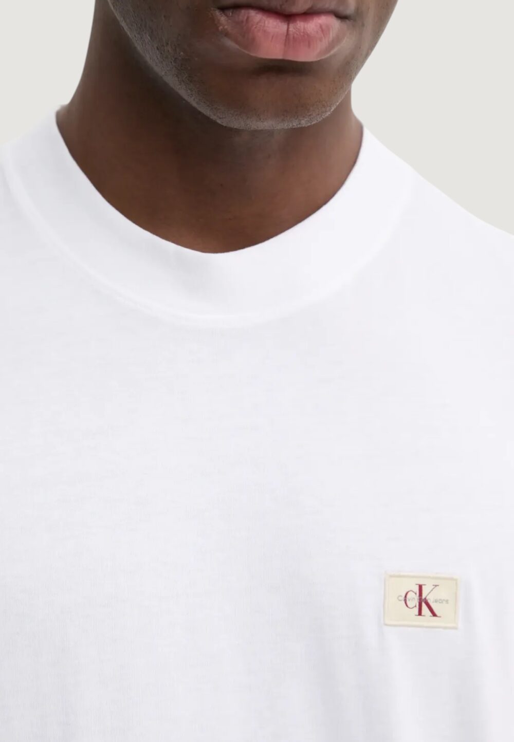 T-shirt Calvin Klein Jeans woven label relaxed Bianco - Foto 4
