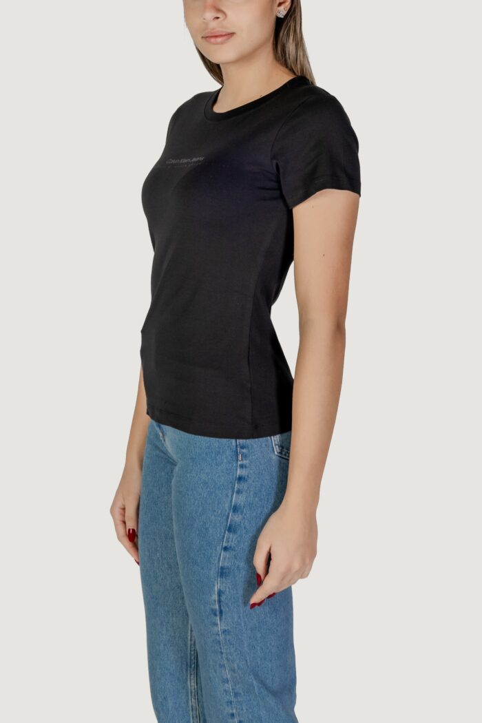 T-shirt Calvin Klein Jeans institutional graphic Nero