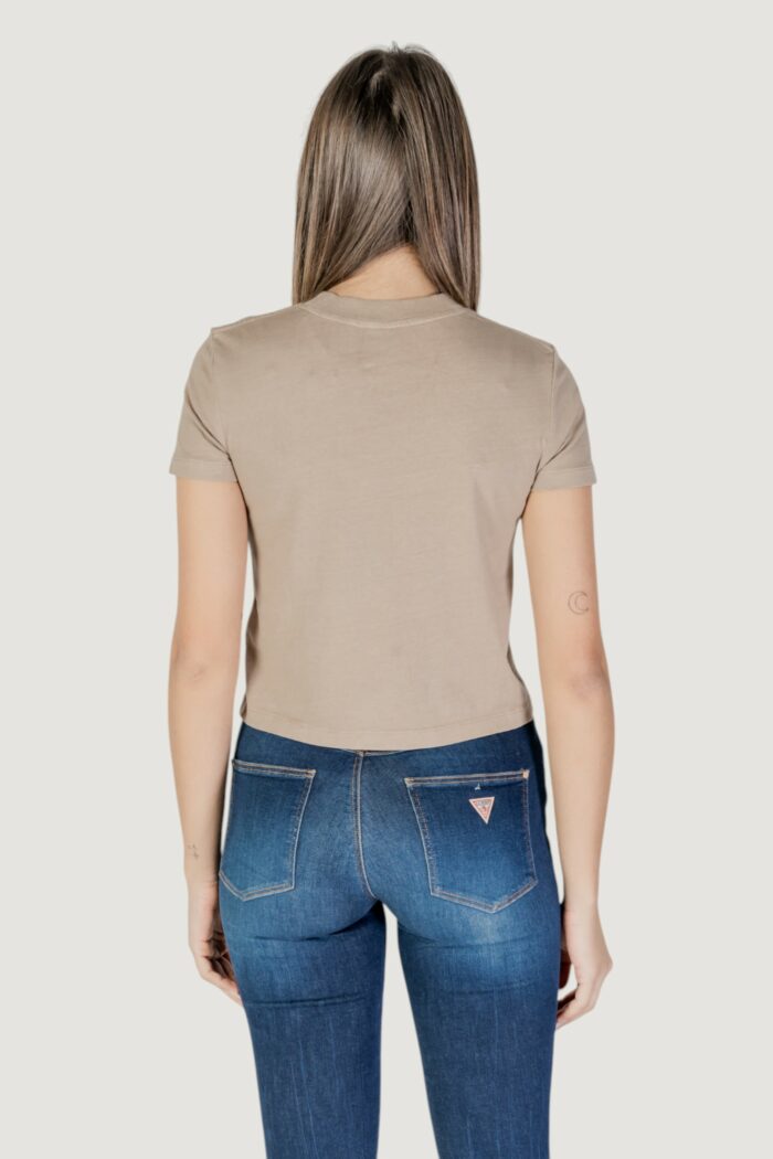 T-shirt Calvin Klein Jeans washed puff print Taupe