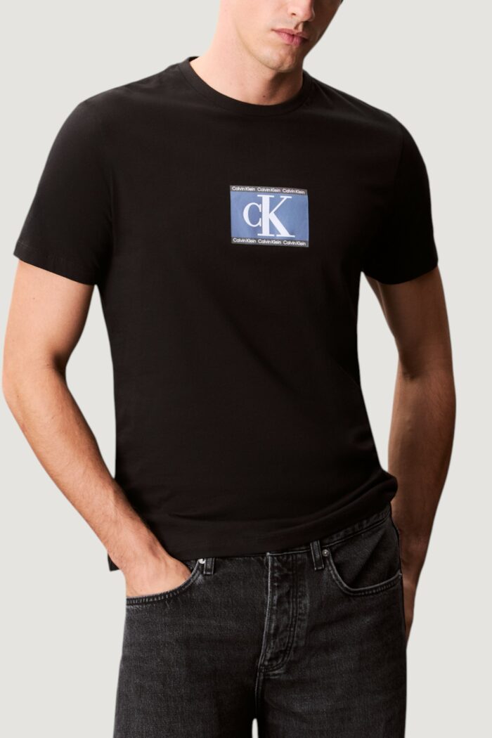 T-shirt Calvin Klein ss 30s eu sp ck box Nero